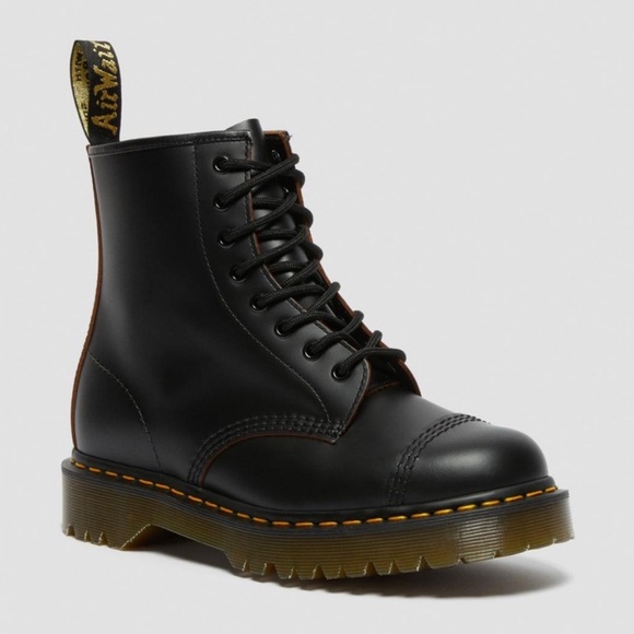 Dr. Marten 1460 Bex Made in England Toe Cap Lace Up Boots - Picture 2 of 8